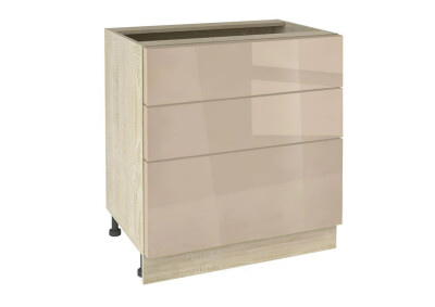 Долен модул с три чекмеджета Глосмакс 803 Сонома - Визон