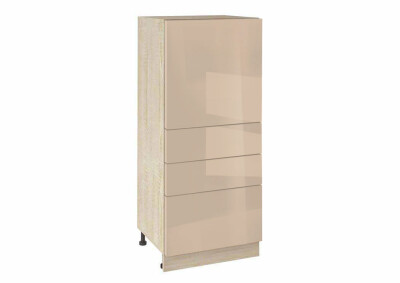 Долен модул с врата и три чекмеджета Глосмакс 600К Сонома - Визон