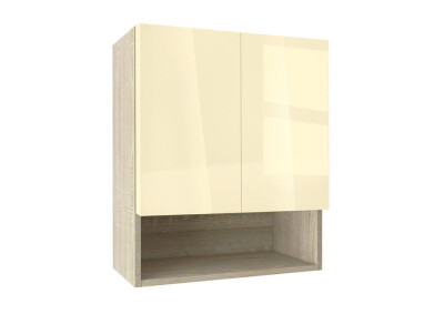 Горен модул с ниша и две врати Глосмакс 60P Сонома - Айвъри