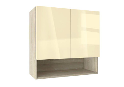 Горен модул с ниша и две врати Глосмакс 80P Сонома - Айвъри