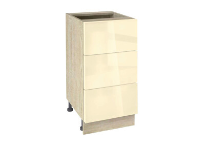 Долен модул с три чекмеджета Глосмакс 403 Сонома - Айвъри