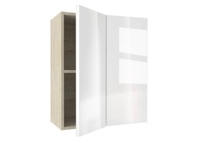 Горен модул ъглов с рафт Глосмакс 61 Сонома - Алба
