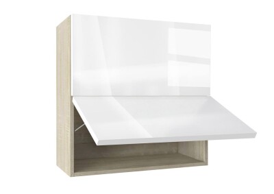 Горен модул с две хоризонтални врати Глосмакс 80Г Сонома - Алба