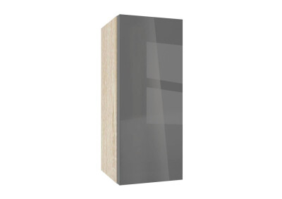 Горен модул с врата и рафт Глосмакс 30 Сонома - Антрацит