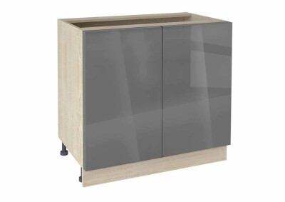 Долен модул с две врати и рафт Глосмакс 1002 Сонома - Антрацит