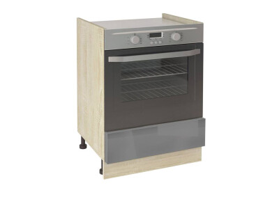 Долен модул за фурна с чекмедже Глосмакс 601Ф Сонома - Антрацит