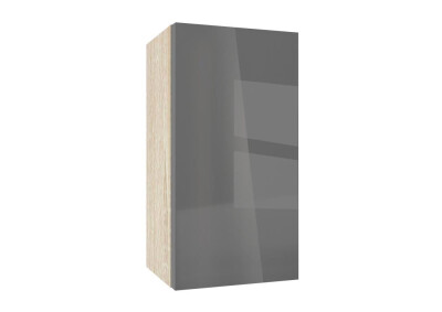 Горен модул с врата и рафт Глосмакс 40 Сонома - Антрацит