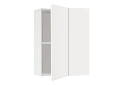 Горен модул ъглов с рафт Мат 61 Бял - Бял мат