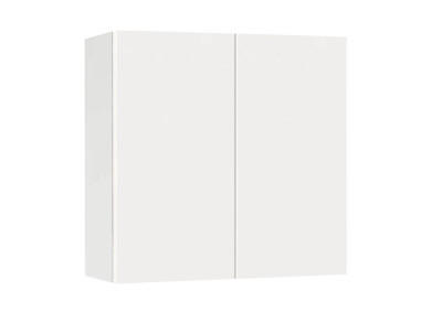 Горен модул с две врати и рафт Мат 80 Бял - Бял мат