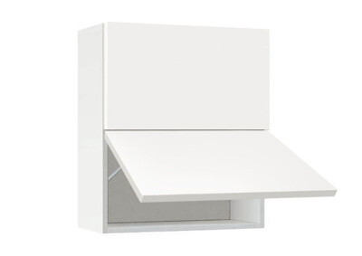 Горен модул с две хоризонтални врати Мат 60Г Бял - Бял мат