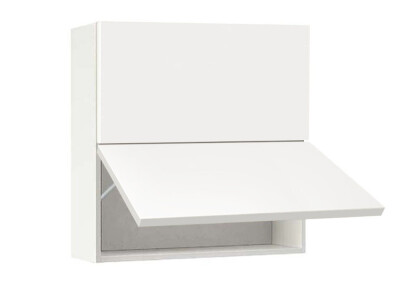 Горен модул с две хоризонтални врати Мат 80Г Бял - Бял мат