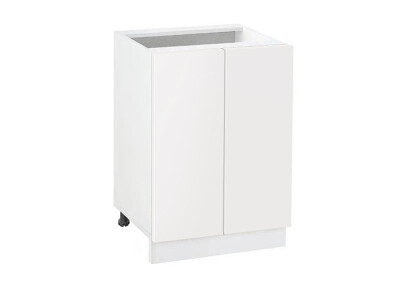 Долен модул с една врата и рафт Мат 502 Бял - Бял мат