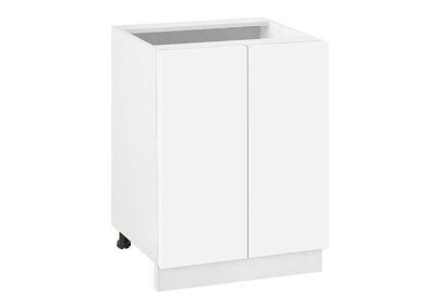 Долен модул с две врати и рафт Мат 602 Бял - Бял мат