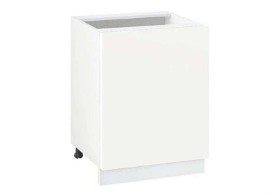 Долен модул с една врата и рафт Мат 602 Бял - Бял мат