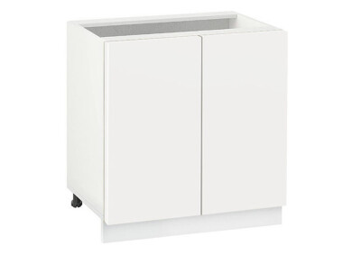 Долен модул с две врати и рафт Мат 802 Бял - Бял мат