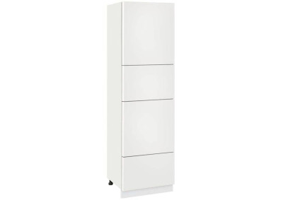 Колонен модул с две врати и две чекмеджета Мат 604К Бял - Бял мат