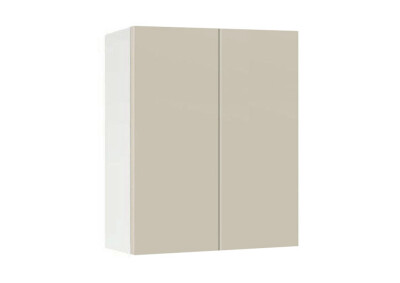 Горен модул с две врати и рафт Мат 60 Бял - Бежаво