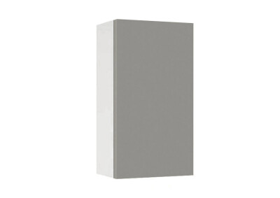 Горен модул с врата и рафт Мат 40 Бял - Сив