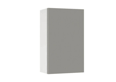 Горен модул с врата и рафт Мат 45 Бял - Сив