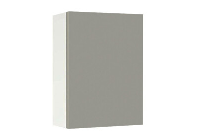 Горен модул с врата и рафт Мат 50 Бял - Сив