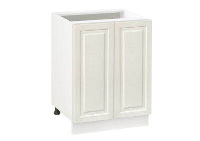 Долен модул с две врати и рафт Винтидж 602 Бял - Каймак
