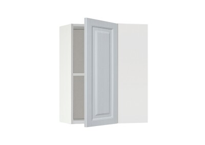 Горен модул ъглов с рафт Винтидж 61 Бял - Грижио