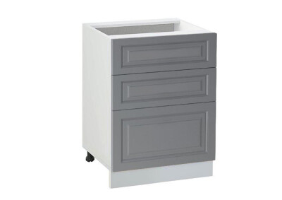 Долен модул с три чекмеджета Винтидж 603 Бял - Велвет