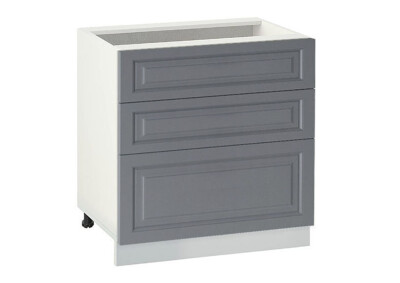 Долен модул с три чекмеджета Винтидж 803 Бял - Велвет