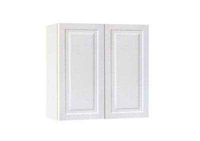 Горен модул с две врати и рафт Винтидж 80 Бял - Бял