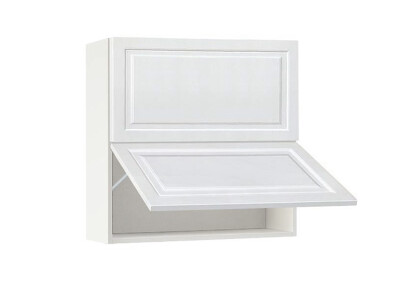 Горен модул с две хоризонтални врати Винтидж 80Г Бял - Бял