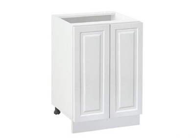 Долен модул с две врати и рафт Винтидж 502 Бял - Бял