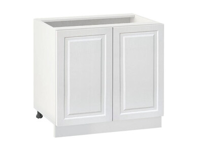 Долен модул с две врати и рафт Винтидж 1002 Бял - Бял