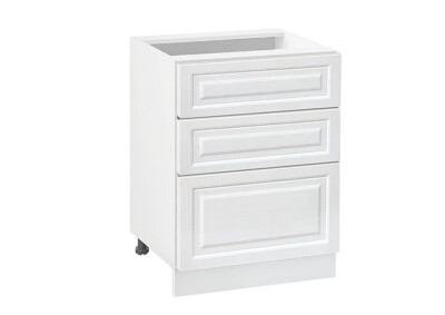 Долен модул с три чекмеджета Винтидж 603 Бял - Бял