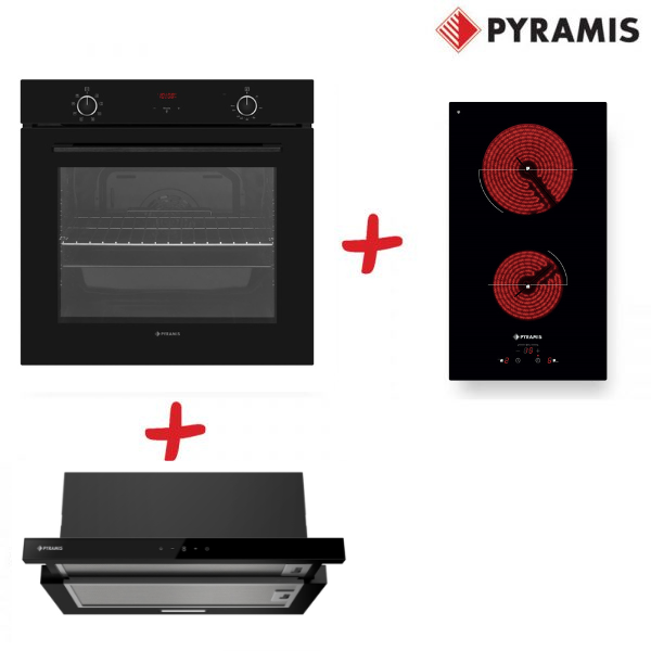 Комплект Фурна, котлони и абсорбатор ЧЕРЕН 2 / BLACK 2