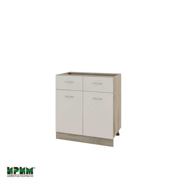 Долен модул с 2 чекмеджета,2 врати и рафт АРС-Сатен-26