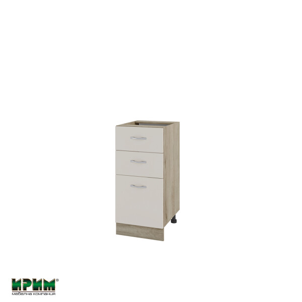 Долен модул с 2 чекмеджета,врата и рафт АРС-Сатен-27