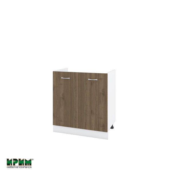 Долен модул за бордова мивка с две врати БО-Орех адмирал-30