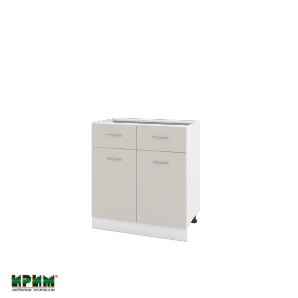 Долен модул с 2 чекмеджета,2 врати и рафт БС-Сатен-26