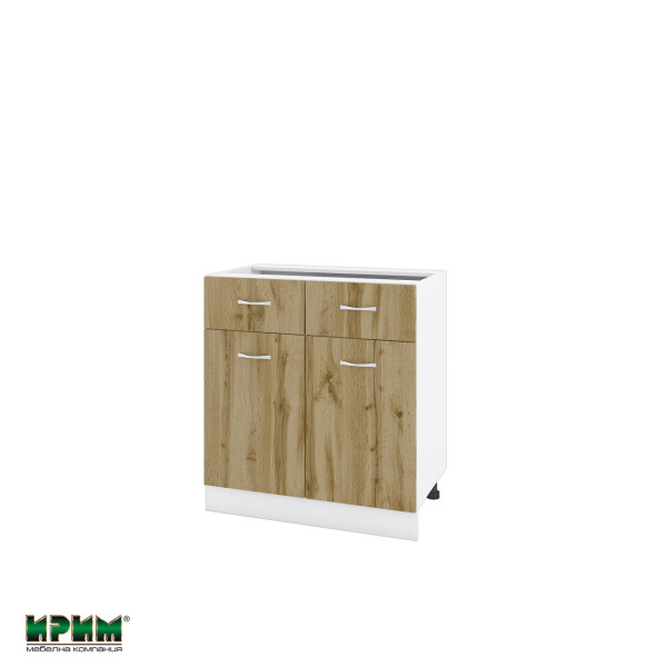 Долен модул с 2 чекмеджета,2 врати и рафт БДД-Дъб дакота-26