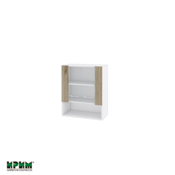 Горен модул с витринни врати и рафт БДА-Сонома арвен-9