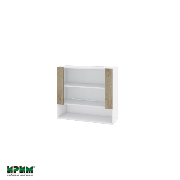 Горен модул с витринни врати и рафт БДА-Сонома арвен-10