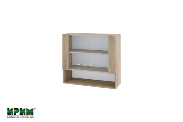 Горен модул с витринни врати и рафт АРДА-Сонома арвен-10