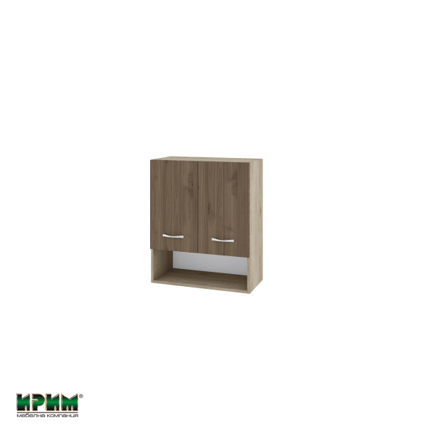 Горен модул с две врати и рафт и ниша АРО-Орех адмирал-7