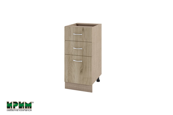 Долен модул с 2 чекмеджета,врата и рафт МДА-Сонома арвен-27