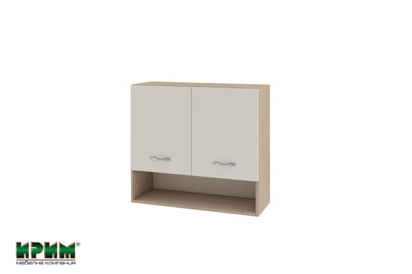 Горен модул с две врати и рафт  и ниша МС-Сатен-8
