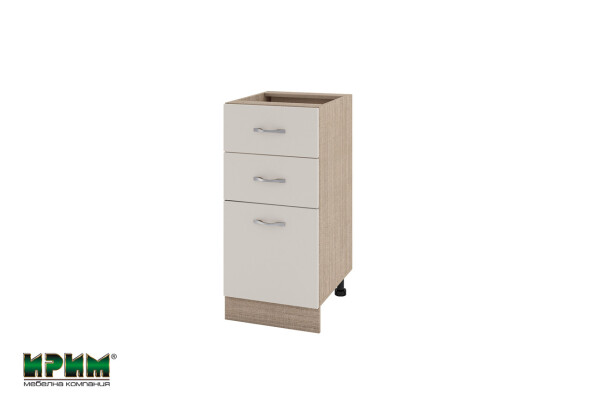 Долен модул с 2 чекмеджета,врата и рафт МС-Сатен-27