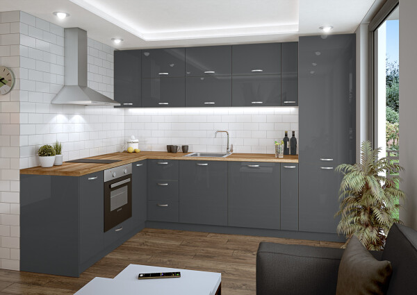 Кухня 202/300 - Антрацит и алба
