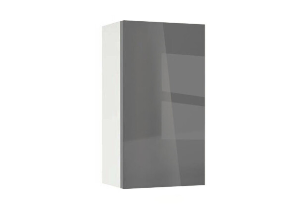 Горен модул с врата и рафт Глосмакс 40 Бял - Антрацит