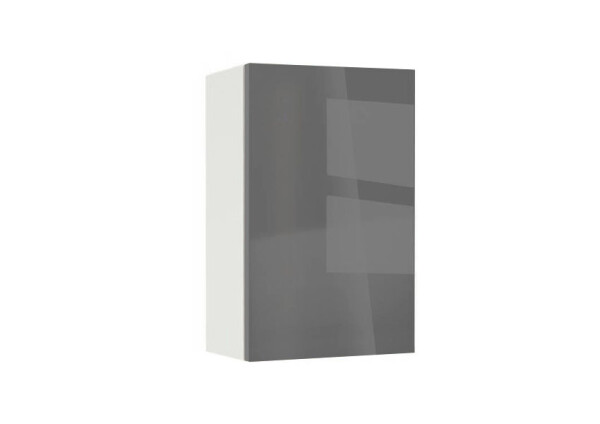 Горен модул с врата и рафт Глосмакс 4М Бял - Антрацит