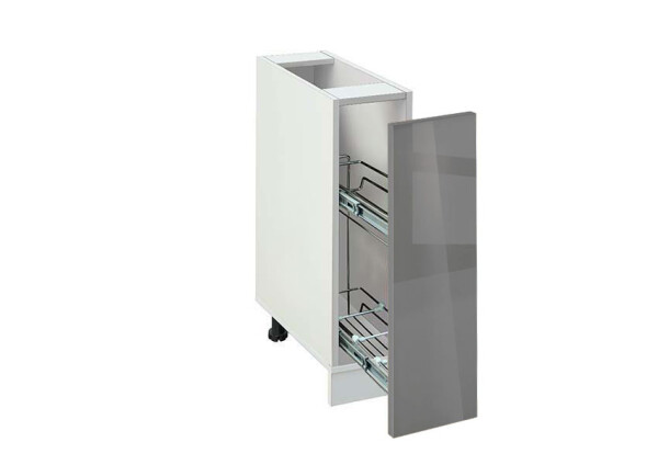 Долен модул бутилиера Глосмакс 201Б Бял - Антрацит